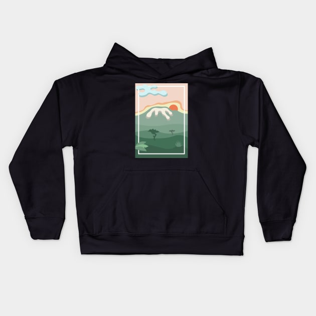 Kilimanjaro Kids Hoodie by PaulStouffer